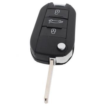Peugeot 3-knops klapsleutel - sleutelbaard recht - VA2