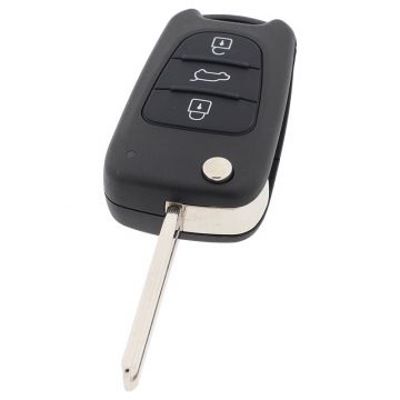 Hyundai 3-knops klapsleutel - sleutelbaard recht met elektronica 433MHZ - ASK  (model 3)